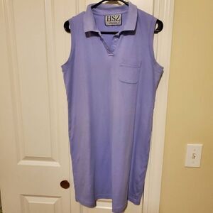 HSZ Studio Periwinkle Polo Cotton Dress - Size Medium
